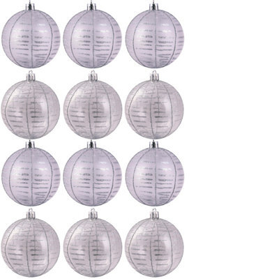 Christmas Tree World 6Cm Hand Painted Shatterproof Bauble Design 12 (12 Pack) - image 1