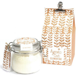 Serenityy Agnes + Cat Kilner Jar Soy Wax Candle - Clementine 400Ml, White, Kilner-Style Glass Jar.