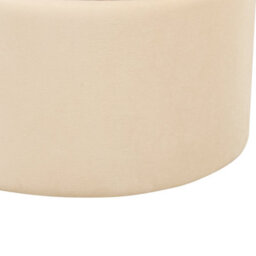 Beliani Beige Velvet Pouffes Set Of 2 With Storage And Rattan Band, Round Nesting Footstools - thumbnail 6