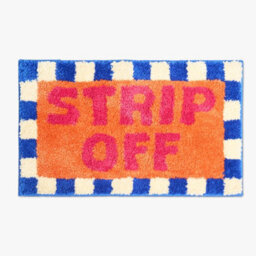 Ohs Strip Off Slogan Tufted Bath Mat Soft Absorbent Non Slip Shower Rug - thumbnail 3