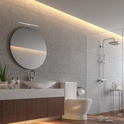 Milagro Shine Chrome Led 7W Wall Lamp Stylish Polished Chrome Light With Ip44 Rating Perfect For Mounting Above A Bathroom Mirror - thumbnail 3