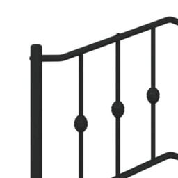 Berkfield Metal Bed Frame Without Mattress With Headboard Black 135X190Cm - thumbnail 8