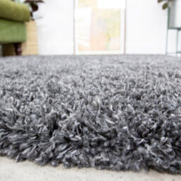Loomed Grey Rug Shaggy Grey Rugs Dark Grey Slate Rug Area Rugs 120X170Cm - thumbnail 4