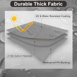 Generic Protective Cover For Garden Chairs And Stackable Armchairs - Waterproof, Uv Cold Resistant Fabric 94 76 79Cm - thumbnail 2