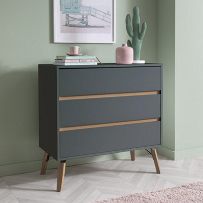 Nöa & Nani Noa & Nani Chest Of Drawers Wide 3 Drawer In Grey Otto - image 1