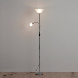 Matt Grey Mother & Child Floor Light