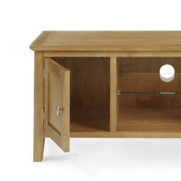 Alba Oak 120Cm Large Tv Unit - Fully Assembled By Roseland Furniture - thumbnail 7