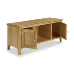 Alba Oak 120Cm Large Tv Unit - Fully Assembled By Roseland Furniture - thumbnail 4