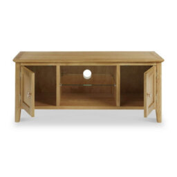 Alba Oak 120Cm Large Tv Unit - Fully Assembled By Roseland Furniture - thumbnail 2