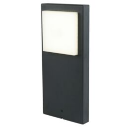 GoodHome Lutak Contemporary Dark Grey Mains-Powered 1 Lamp Integrated Led Outdoor Post Light (H)400mm - thumbnail 2