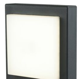 GoodHome Lutak Contemporary Dark Grey Mains-Powered 1 Lamp Integrated Led Outdoor Post Light (H)400mm - thumbnail 3