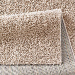 Prime Plus Extra Thick Heavy 5Cm Pile Soft Shaggy Rugs Modern Area Rugs Bedroom Hall Rugs (Light Beige, 60 X 110Cm) - thumbnail 2