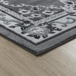 Wadan 80X320 Cm Dark Grey Gewels Traditional Rug, 10mm Soft Pile Washable Area Rugs, Classic Oriental Rug For Home And Office - thumbnail 3