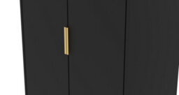 Madrid 2 Door 2 Drawer Wardrobe In Black Ash (Ready Assembled) - thumbnail 3