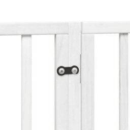 Walplus White Dog Gate With Door Foldable 6 Panels 480 Cm Poplar Wood - thumbnail 7