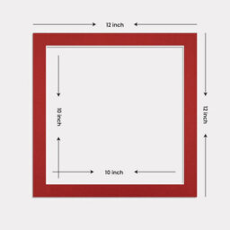 Ak Frames 12X12 Crimson Picture Mounts To Fit 10X10 Aperture Size - Mount Board Only (No Frame Included) - thumbnail 3