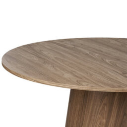 Beliani Dining Table Oyen Dark Brown 120 Cm 120 Cm - thumbnail 4