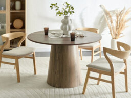 Beliani Dining Table Oyen Dark Brown 120 Cm 120 Cm - thumbnail 2