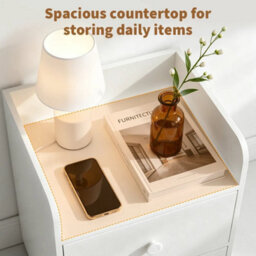 3 Drawer Wooden Bedroom Bedside Cabinet Furniture Storage Nightstand Side Table - thumbnail 4