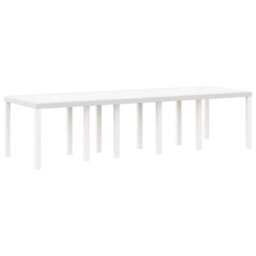 Berkfield Modern Garden Dining Set With Cushion 13 Pcs White And Light Grey - thumbnail 4