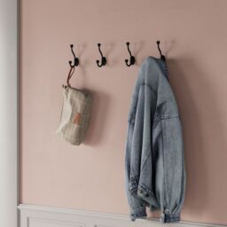 GoodHome Cap End Black Zinc Alloy Wall-Mounted Hat & Coat Hook (H)126mm (D)35mm - thumbnail 4