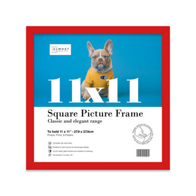 11X11 Red Picture Frame (27.9 X 27.9Cm) Poster, Photo, Artwork, Gallery Wall Or Print - image 1