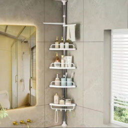 4-Tier Telescopic Corner Shower Caddy & Bathroom Storage Organizer - thumbnail 6