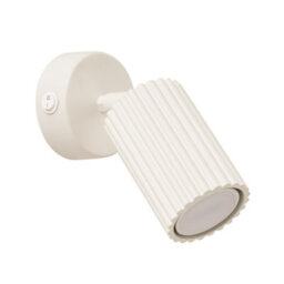 Luminosa Lighting Luminosa Karbon Minimalist Single Wall Spotlight Beige With Switch