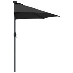 Berkfield Modern Garden Parasol Black 280 Cm Diameter Fabric - thumbnail 6