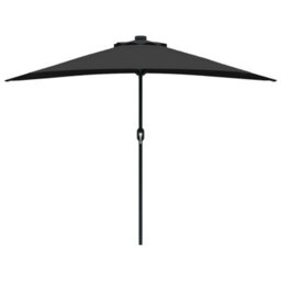 Berkfield Modern Garden Parasol Black 280 Cm Diameter Fabric - thumbnail 5