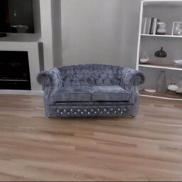 Chesterfield Crystal 2 Seater Velluto Grey Fabric Sofa In Buckingham Style - thumbnail 2