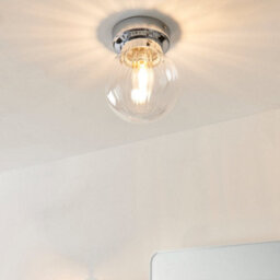 Pagazzi Lighting Pagazzi Amelie Ip44 Flush Polished Chrome Ceiling Light - thumbnail 1