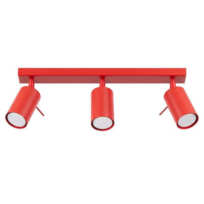 Sollux Lighting Ring Steel Red 3 Lights Modern Ceiling Lamps - image 1