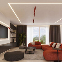 Sollux Lighting Ring Steel Red 3 Lights Modern Ceiling Lamps - thumbnail 9