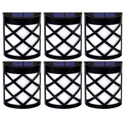 Taylor & Brown 6 Pack Solar Fence Lights, 6 Led Waterproof Outdoor Lamps For Garden, Patio, Yard, Stairs, Wall, Gate - image 1