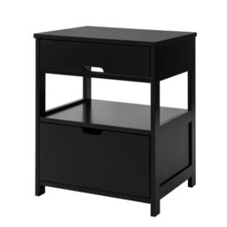 Sobuy Frg258-Sch, Bedside Table With 2 Drawers, Night Table Stand End Table Side Table, Black,w45Xd37.5Xh55 - thumbnail 1