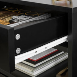 Sobuy Frg258-Sch, Bedside Table With 2 Drawers, Night Table Stand End Table Side Table, Black,w45Xd37.5Xh55 - thumbnail 5