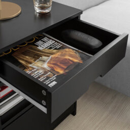 Sobuy Frg258-Sch, Bedside Table With 2 Drawers, Night Table Stand End Table Side Table, Black,w45Xd37.5Xh55 - thumbnail 8