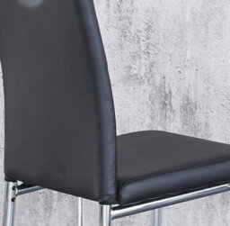 Modernique Compact Black 80 Cm Dining Table With 4 Black Velvet Dining Chairs Set - thumbnail 7
