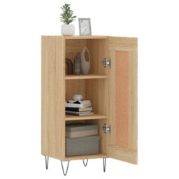 Berkfield Sideboard Sonoma Oak 34.5X34X90 Cm Engineered Wood - thumbnail 4