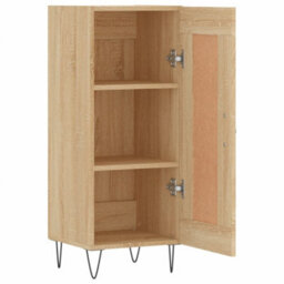 Berkfield Sideboard Sonoma Oak 34.5X34X90 Cm Engineered Wood - thumbnail 6