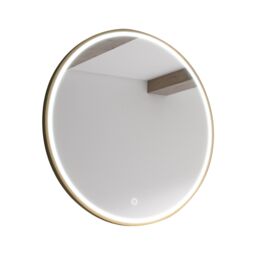 Sensio Frontier Brushed Brass Effect Circular Wall-Mounted Bathroom Illuminated Modern Illuminated Mirror (H)80Cm (W)80Cm - thumbnail 2