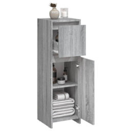 Berkfield Bathroom Cabinet Grey Sonoma 30X30X95 Cm Engineered Wood - thumbnail 7