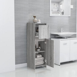 Berkfield Bathroom Cabinet Grey Sonoma 30X30X95 Cm Engineered Wood - thumbnail 9
