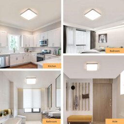 Led Ceiling Light Square White Flush Mount Neutral White 23Cm - thumbnail 3
