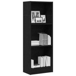 Vidaxl Bookcase Black Oak 40X24X109 Cm Engineered Wood - thumbnail 4