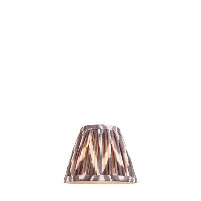 Loops Sophisticated 16Cm Pearl Grey Tapered Lamp Shade With Pleated Zigzag Design - image 1