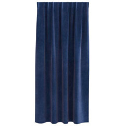Berkfield Blackout Curtains With Top Tape 2 Pcs Dark Blue Velvet - thumbnail 3