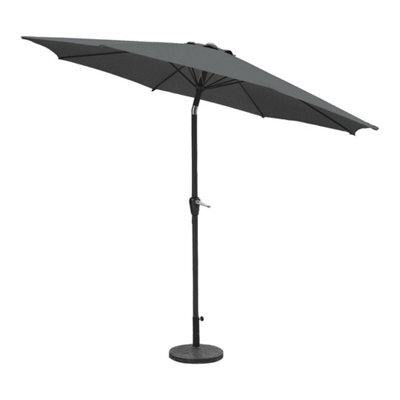 Gardenkraft 14620 2.7M Charcoal Outdoor Garden Parasol - image 1