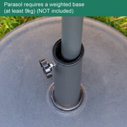 Gardenkraft 14620 2.7M Charcoal Outdoor Garden Parasol - thumbnail 8